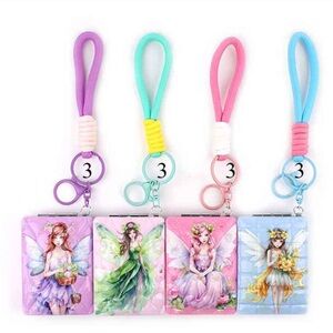 Dozen Fairy Compact Mirror Keychain - Pastel Multicolor